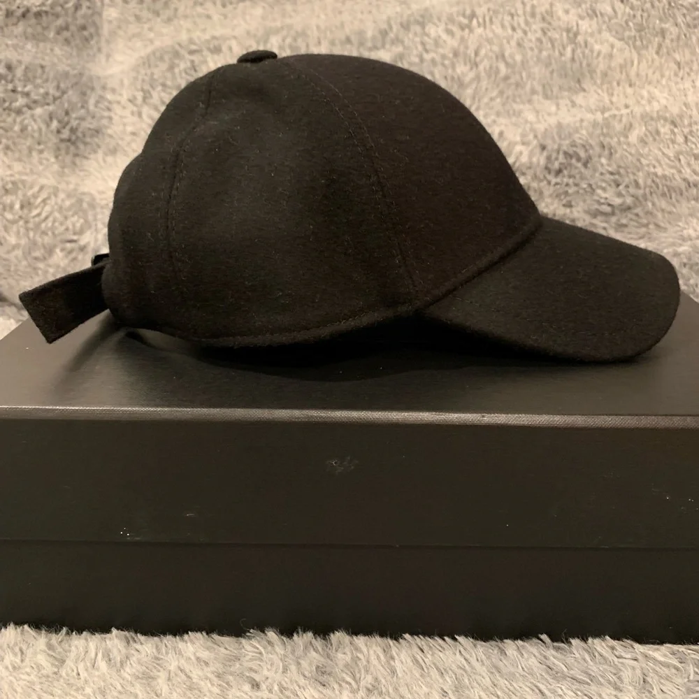 YSL black felt Cassandre baseball cap sz 57. Sold out online. - Picture 3 of 8